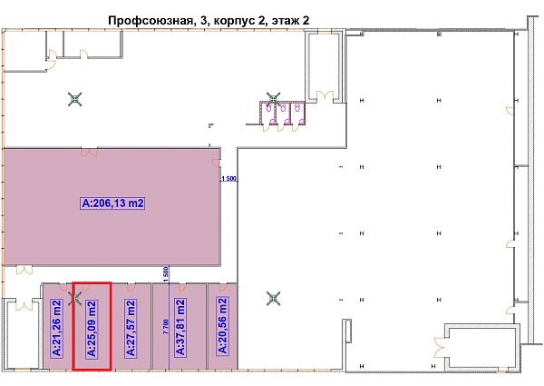 Помещение свободного назначения 25,09 кв.м., ул. Профсоюзная 3