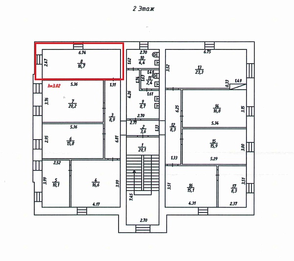 Помещение свободного назначения 16,7 кв.м., ул. Чайковского 19а