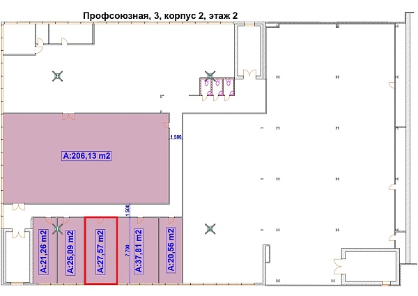 Помещение свободного назначения 27,57 кв.м., ул. Профсоюзная 3
