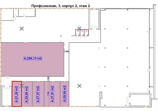 Помещение свободного назначения 21,26 кв.м., ул. Профсоюзная 3